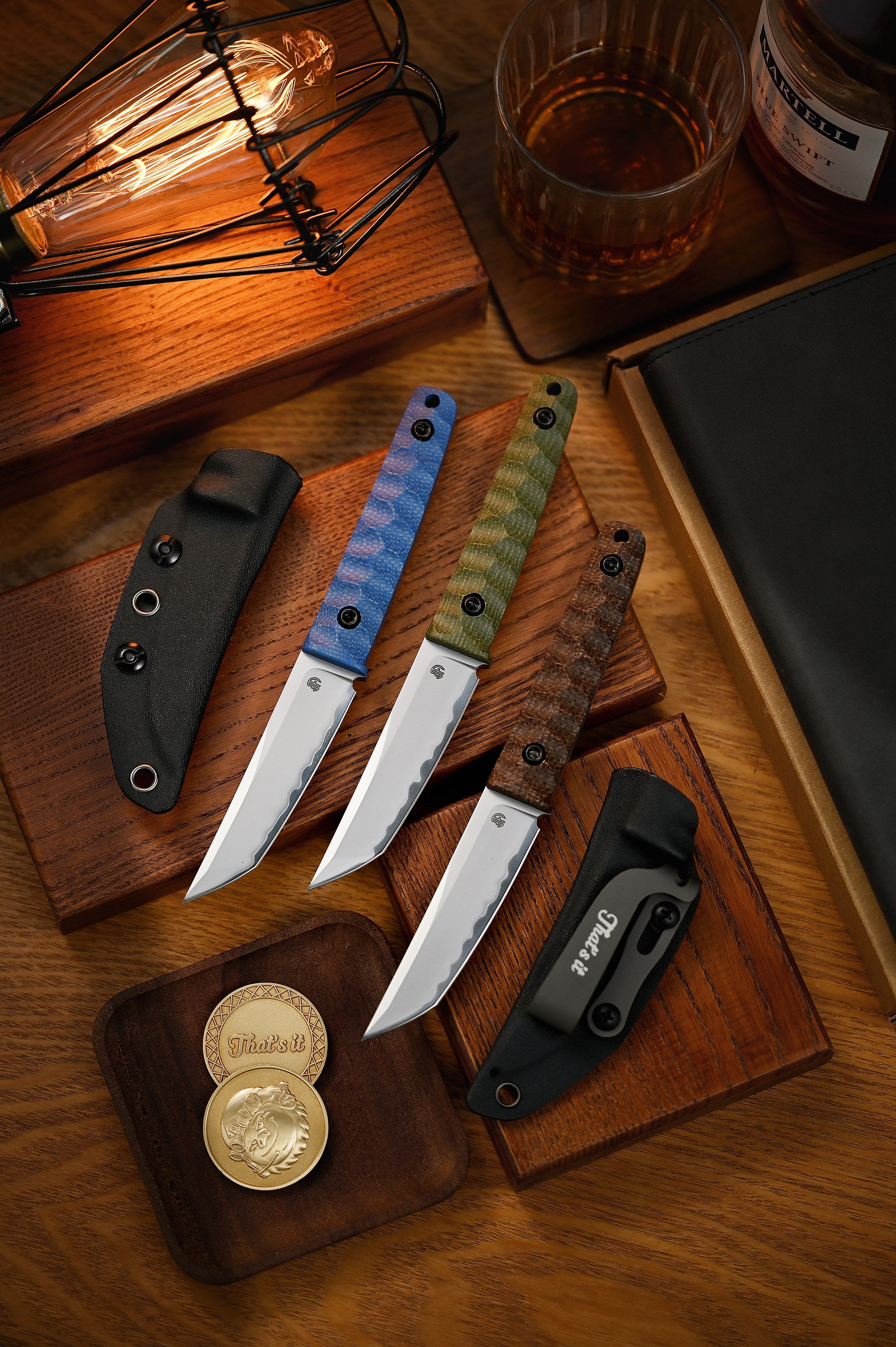 That's it 2416-GR CHOP MINI Fixed Knife Japanese Tanto Style