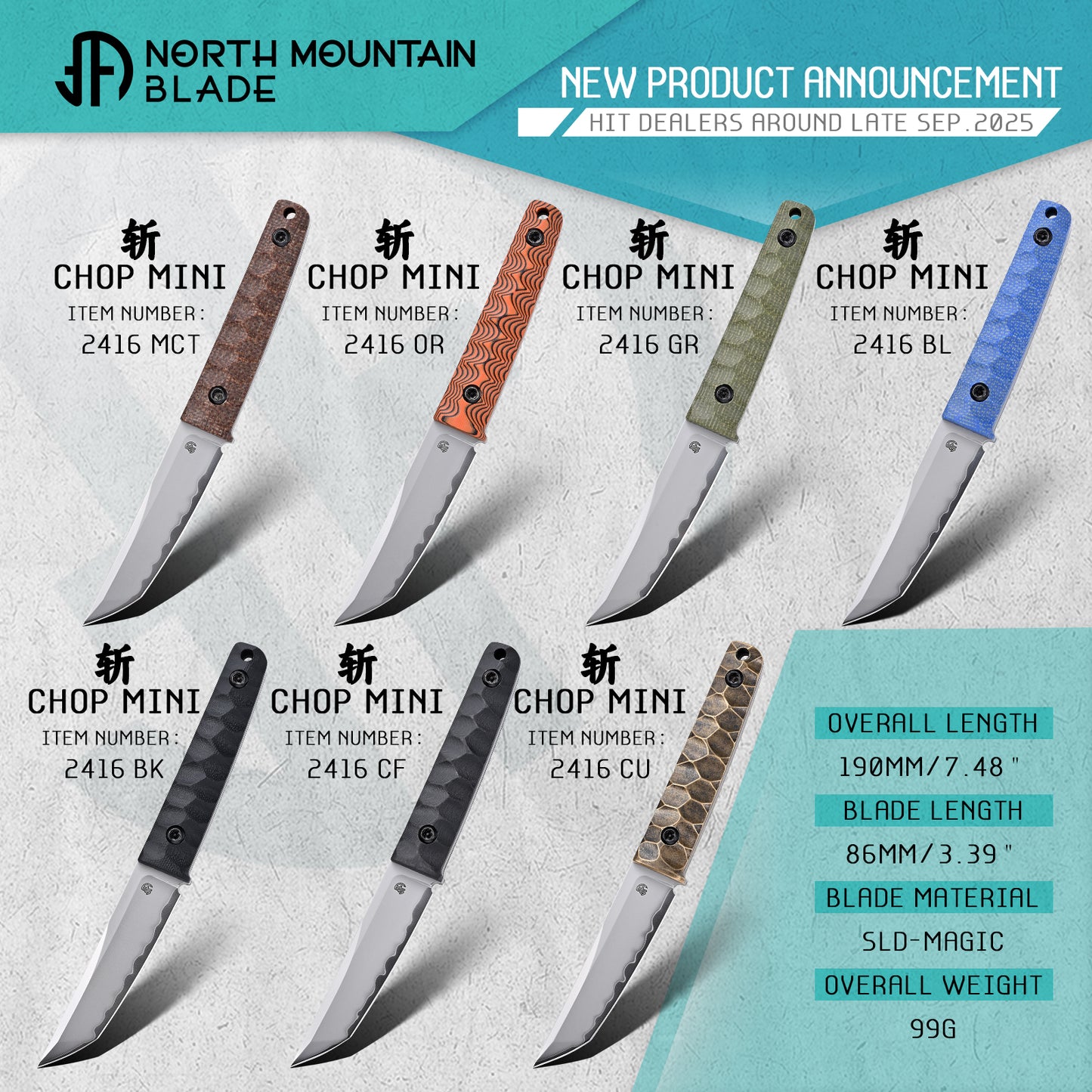 That’s it 2416-GR CHOP MINI Fixed Knife Japanese Tanto Style