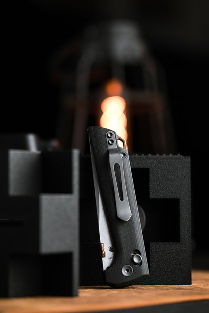 2418-BK-5  Crossbar Lock  5-Layer Copper Steel 3.5" Blade Japanese-style tactical folding knife