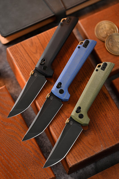 2406-BLMCT-D2BK Crossbar Lock Knife D2 Steel Japanese-style tactical folding knife