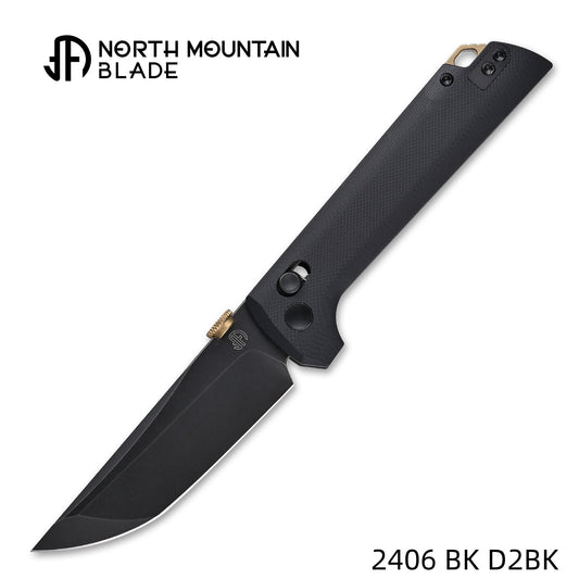 2406-BK-D2BK Crossbar Lock Knife D2 Steel Japanese-style tactical folding knife