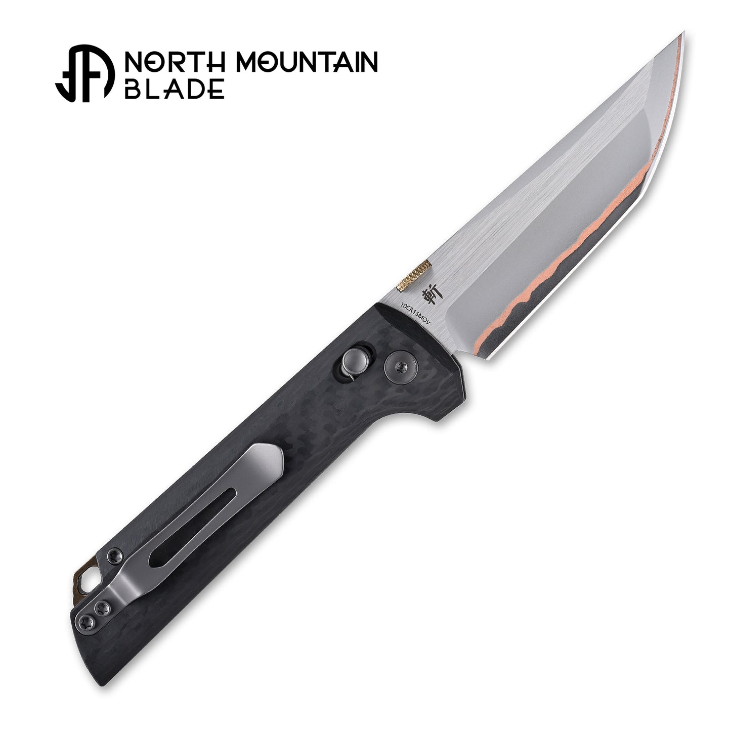 2418-CF-5 Crossbar Lock  5-Layer Copper Steel 3.5" Blade Japanese-style tactical folding knife