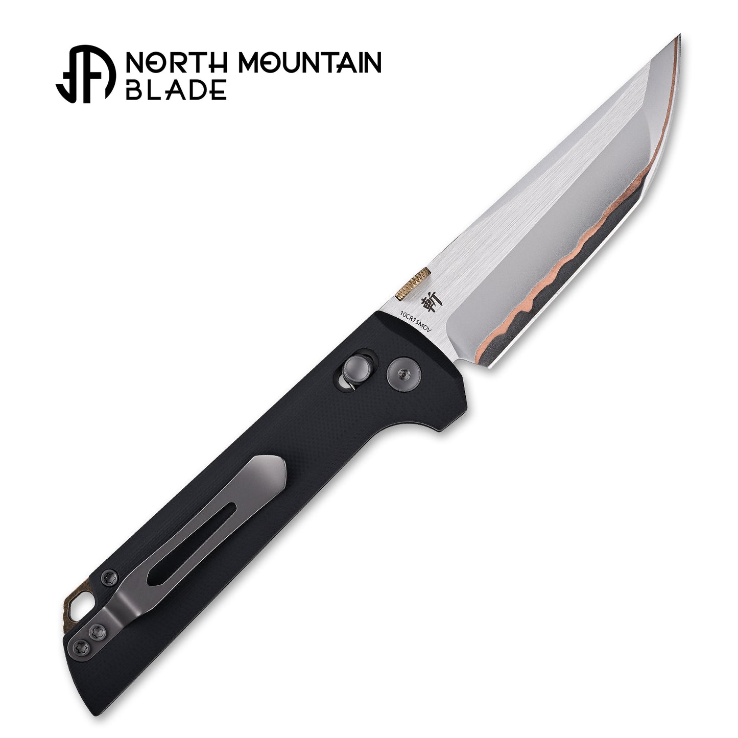 2418-BK-5  Crossbar Lock  5-Layer Copper Steel 3.5" Blade Japanese-style tactical folding knife