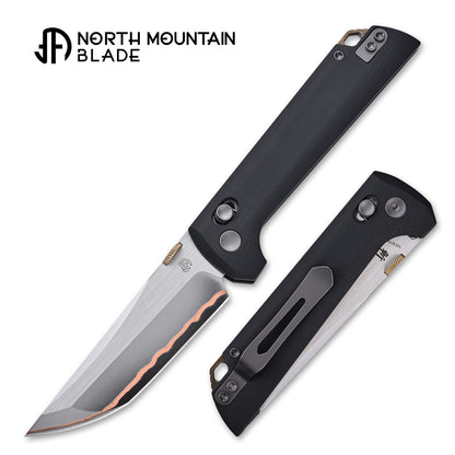 2418-BK-5  Crossbar Lock  5-Layer Copper Steel 3.5" Blade Japanese-style tactical folding knife