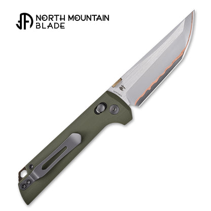 2418-GR-5 Crossbar Lock  5-Layer Copper Steel 3.5" Blade Japanese-style tactical folding knife