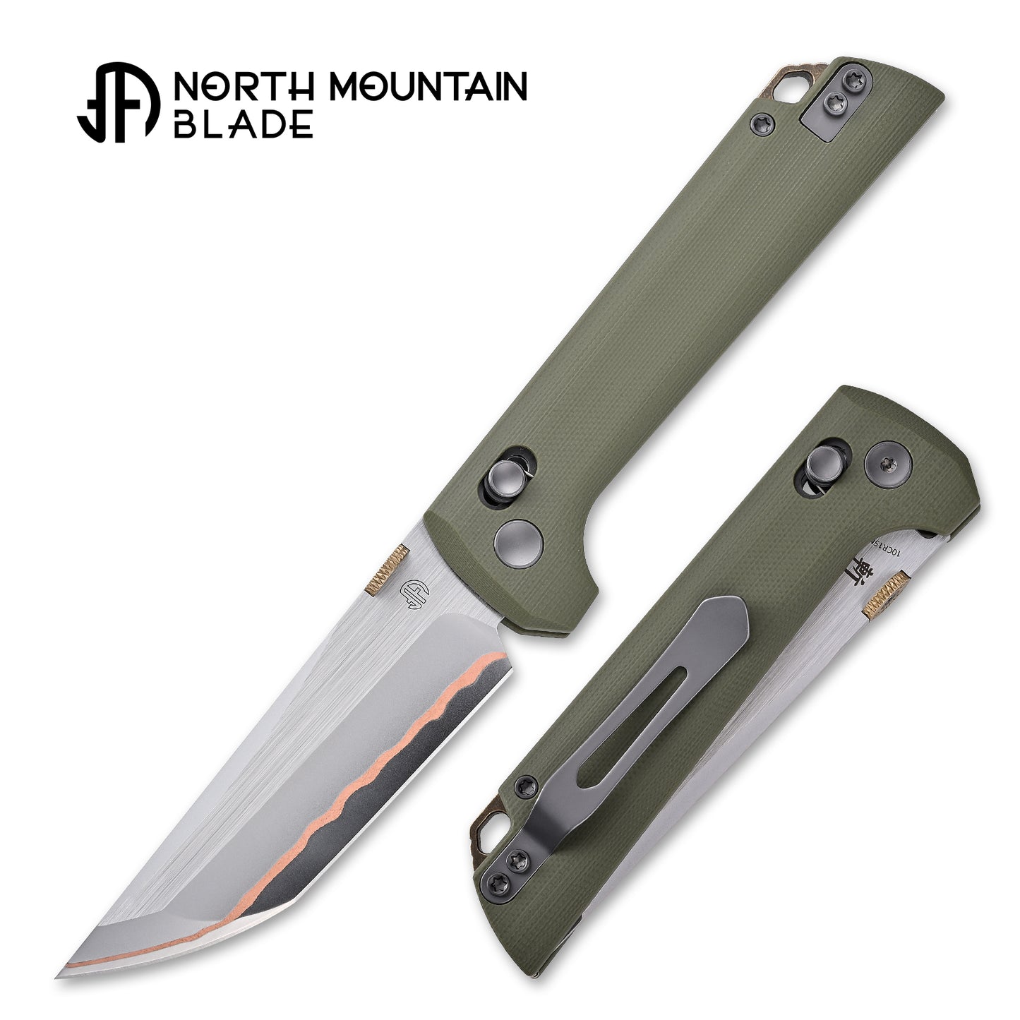 2418-GR-5 Crossbar Lock  5-Layer Copper Steel 3.5" Blade Japanese-style tactical folding knife