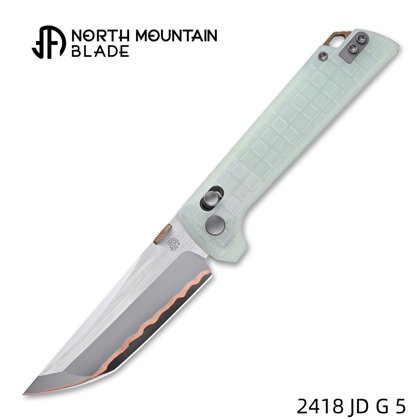 2418-JD-G-5 Crossbar Lock  5-Layer Copper Steel 3.5" Blade Japanese-style tactical folding knife