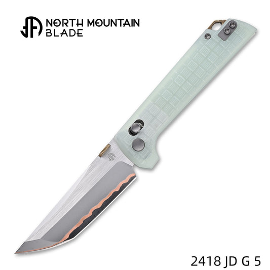 2418-JD-G-5 Crossbar Lock  5-Layer Copper Steel 3.5" Blade Japanese-style tactical folding knife
