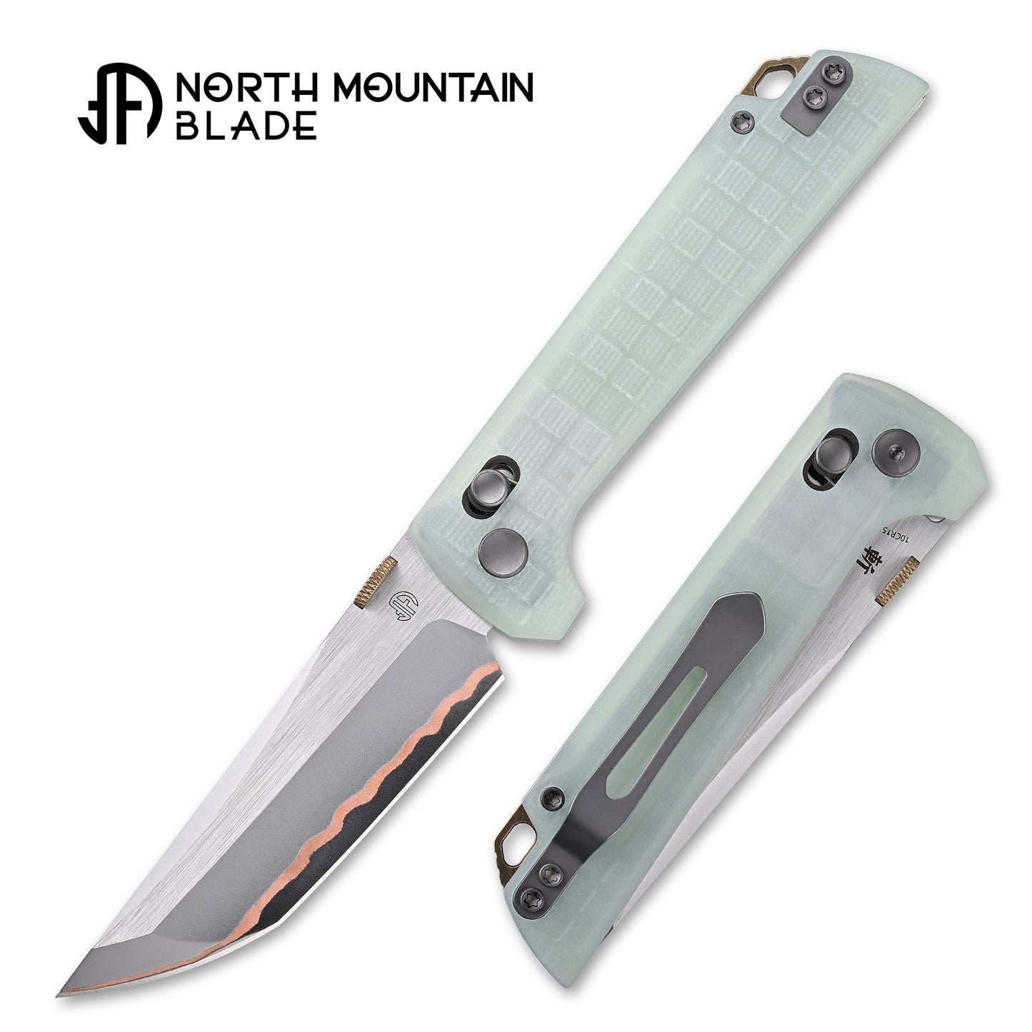 2418-JD-G-5 Crossbar Lock  5-Layer Copper Steel 3.5" Blade Japanese-style tactical folding knife