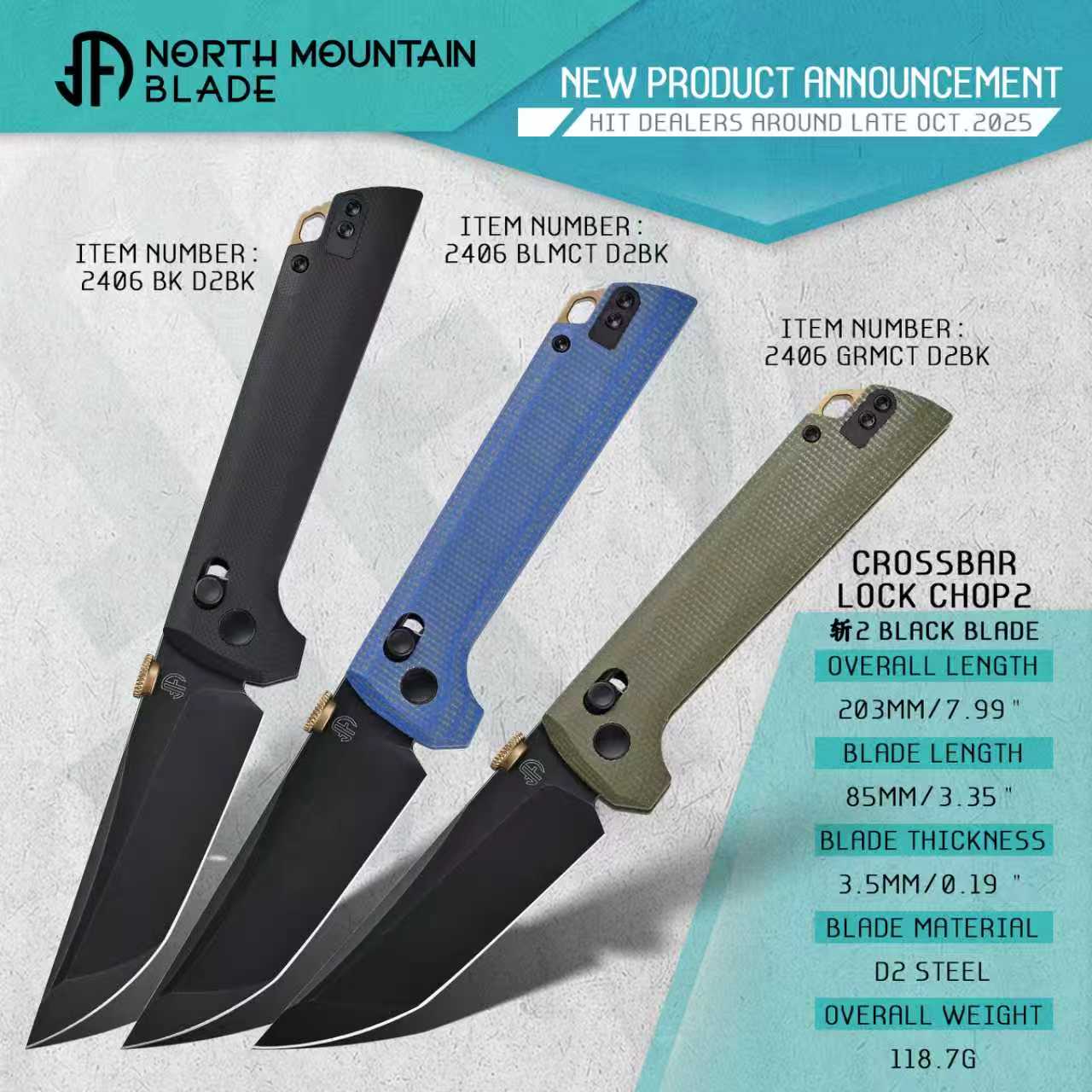 2406-GRMCT-D2BK Crossbar Lock Knife D2 Steel Japanese-style tactical folding knife