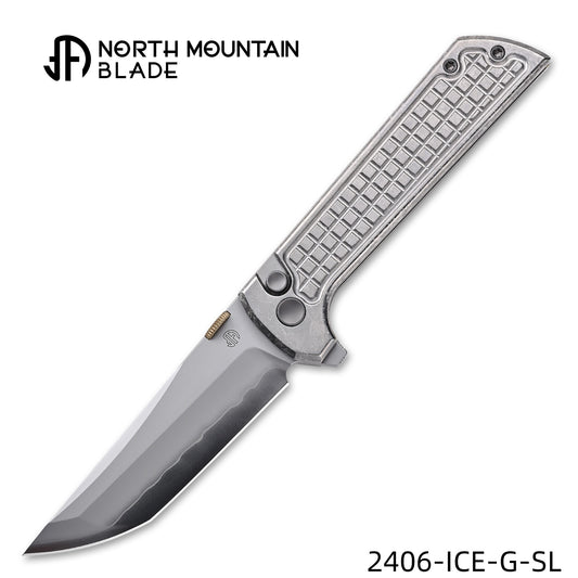 North Mountain Blade Chop 2 Ice Grid Silver Handle Tanto SLD-Magic Blade 2406-ICE-G-SL
