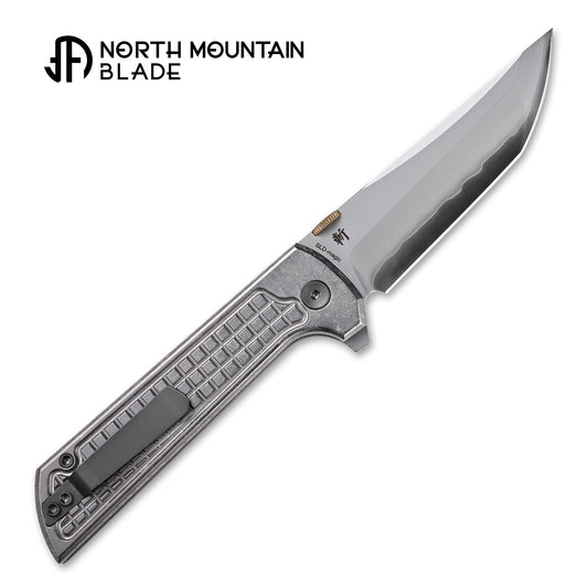 North Mountain Blade Chop 2 Ice Grid Silver Handle Tanto SLD-Magic Blade 2406-ICE-G-SL