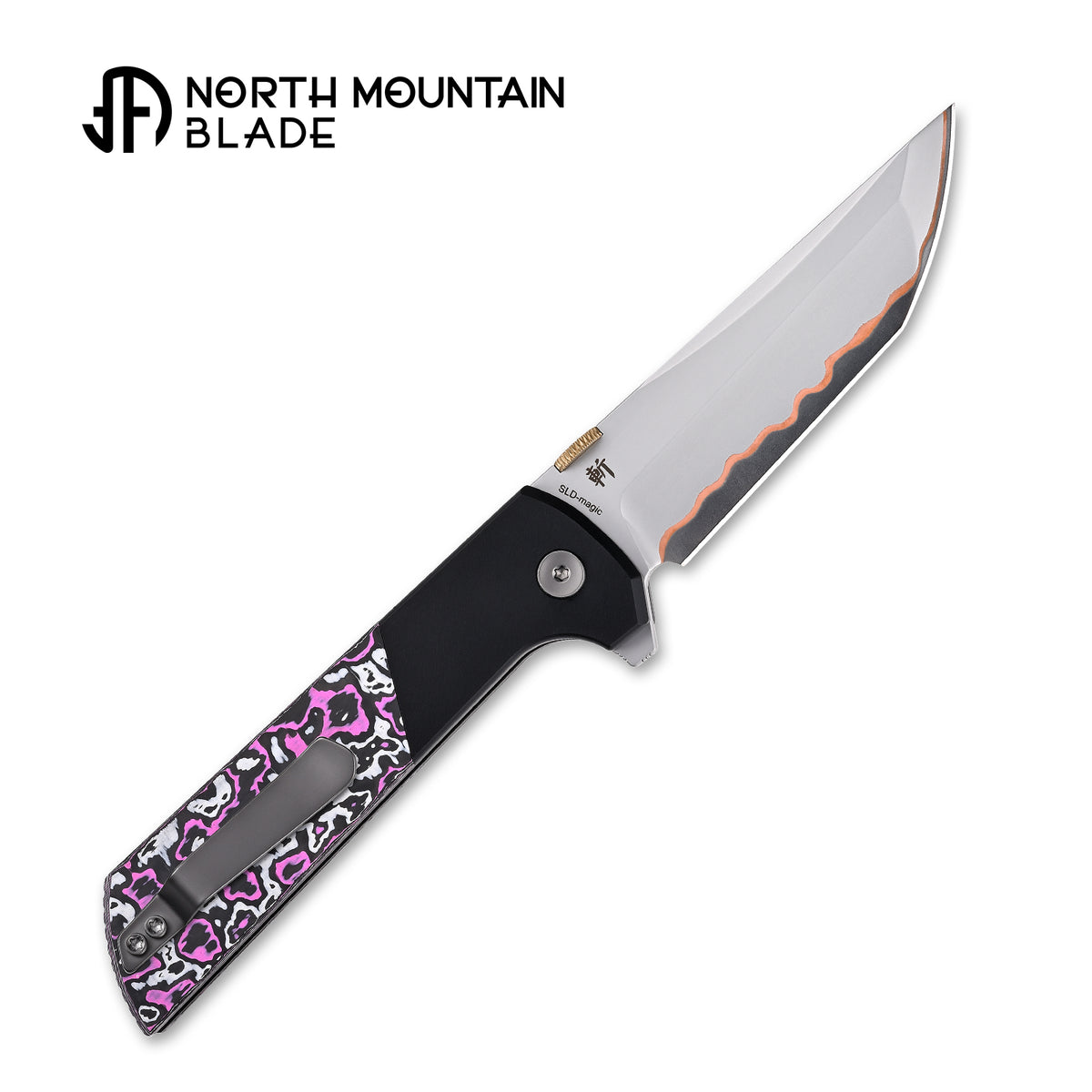 2407-GlowCF-PK-5 Custom Ceramic CF Five-layer forged blade