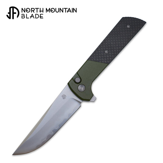 2407-SPGRCF Drop-point blade Custom