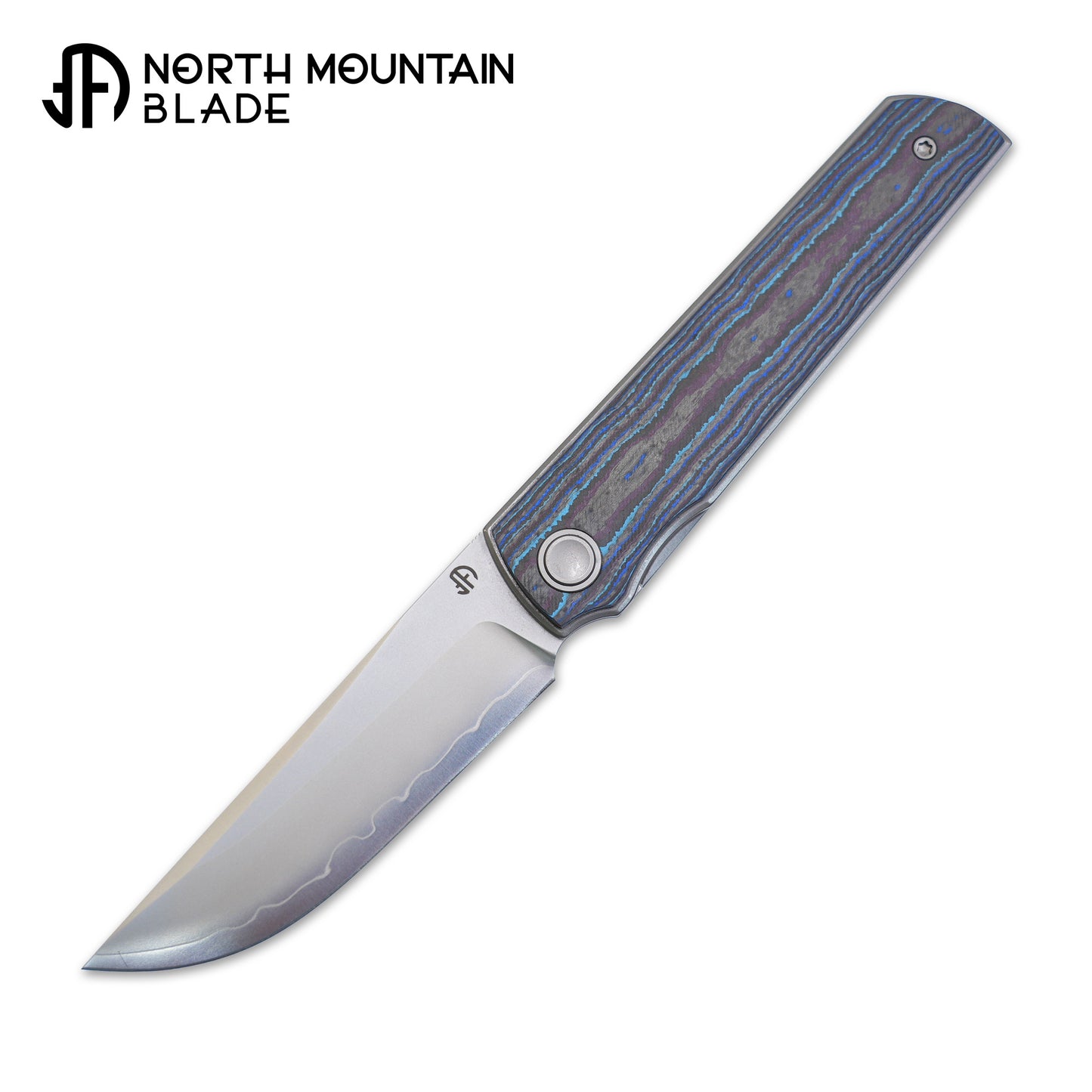 2412-BLCF CHOP 4 Front Flipper Folding Knife, Ceramic Carbon Fiber Handle, SLD San Mai Steel, Japanese-Style