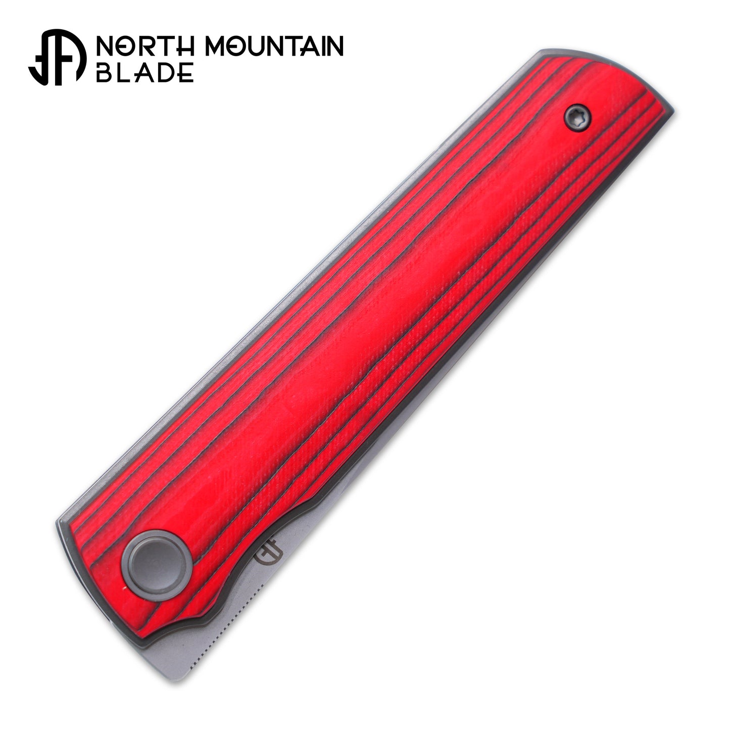 2412-RDQCF CHOP 4 Front Flipper Folding Knife, Quartz Carbon Fiber, SLD San Mai Steel, Japanese-Style Tanto