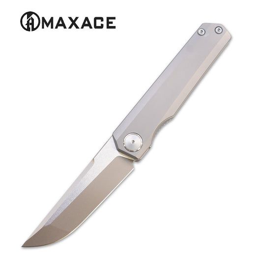 MAXACE knife BABY RACOON DOG flat Titanium handle