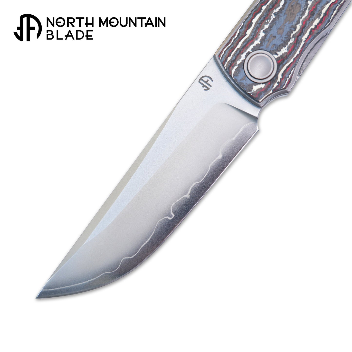 2412-RDWH CHOP 4 Front Flipper Folding Knife, Ceramic Carbon Fiber Handle, SLD San Mai Steel, Japanese-Style