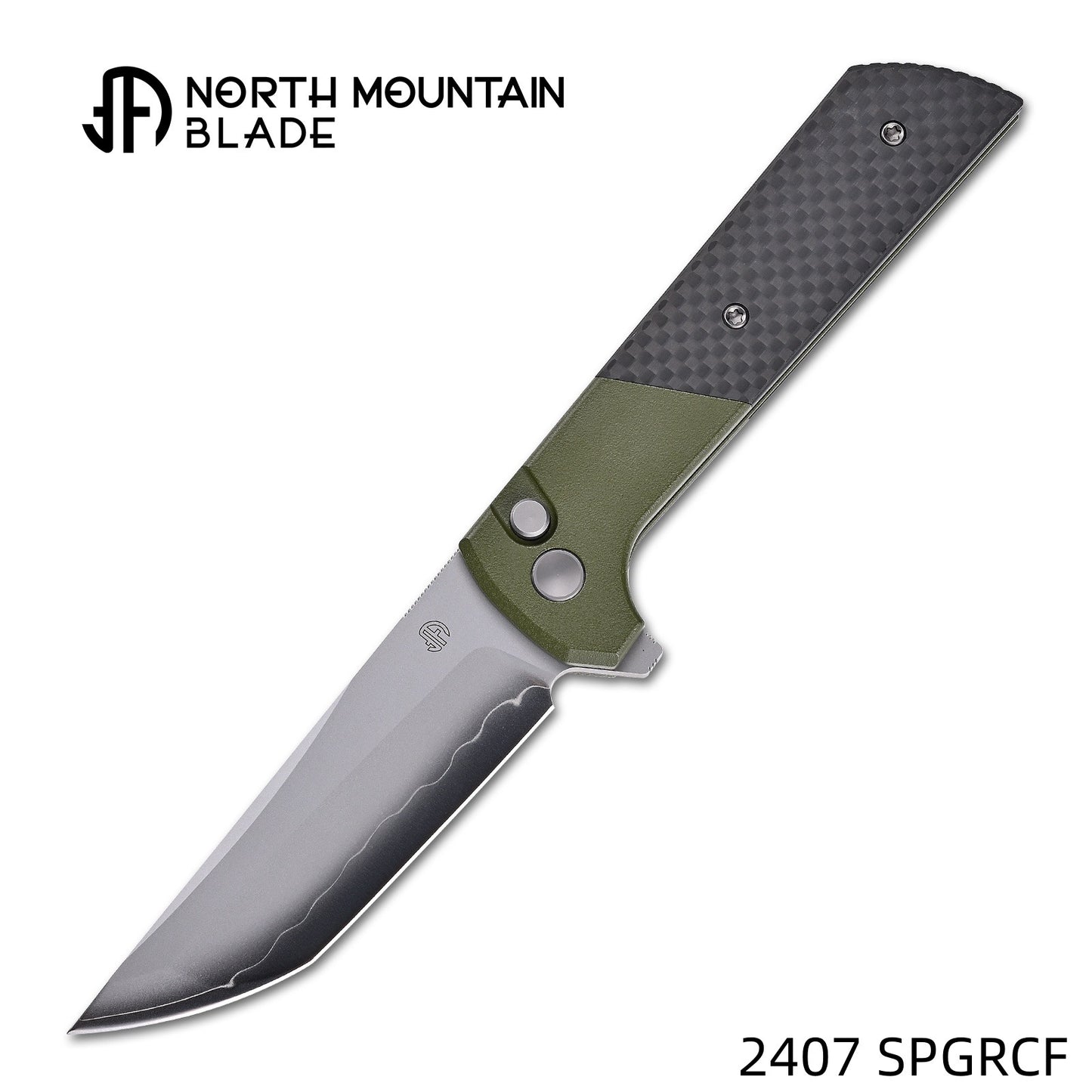 2407-SPGRCF Matte painted green aluminum alloy handle