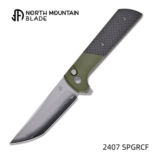 2407-SPGRCF Matte painted green aluminum alloy handle