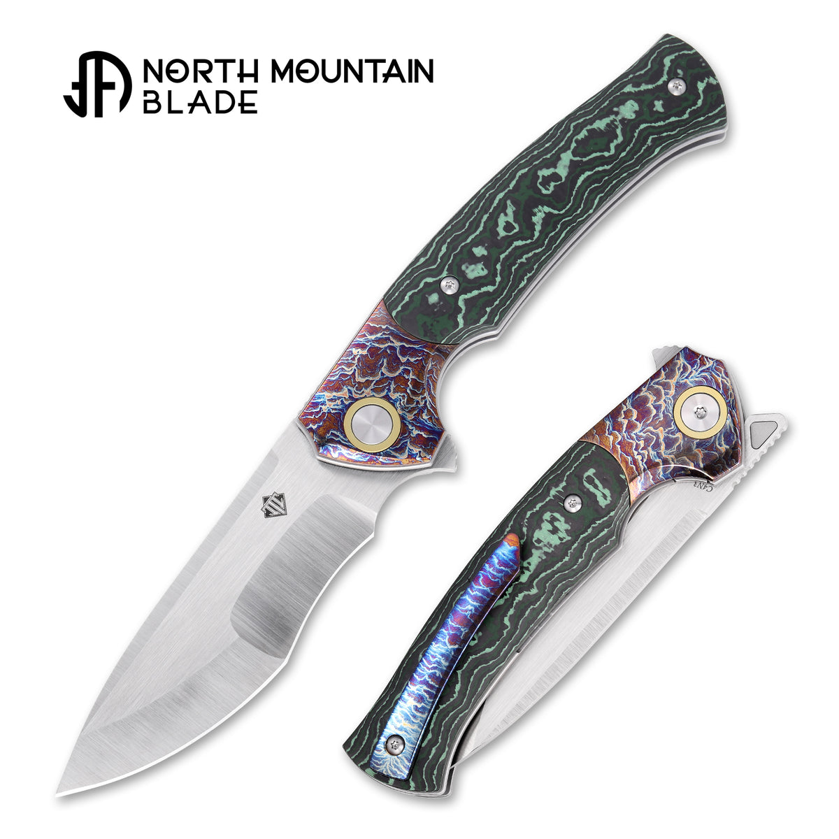 2608-GR North Mountain Blade × T.C. Blades Limited Collaboration — "COUYON" Folding Knife
