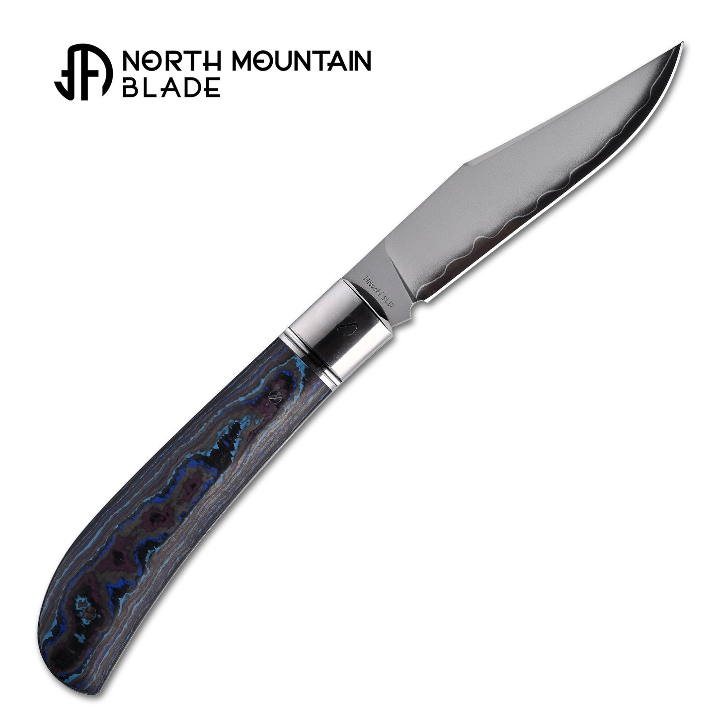 2531-BLCF Thin Classic Lanny Gentleman Pocket Knife Blue Ceramic Carbon Fiber