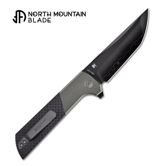 2407-GRCF-DLC Anodized grey aluminum handle  Carbon Fiber