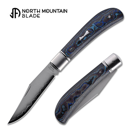 2531-BLCF Thin Classic Lanny Gentleman Pocket Knife Blue Ceramic Carbon Fiber