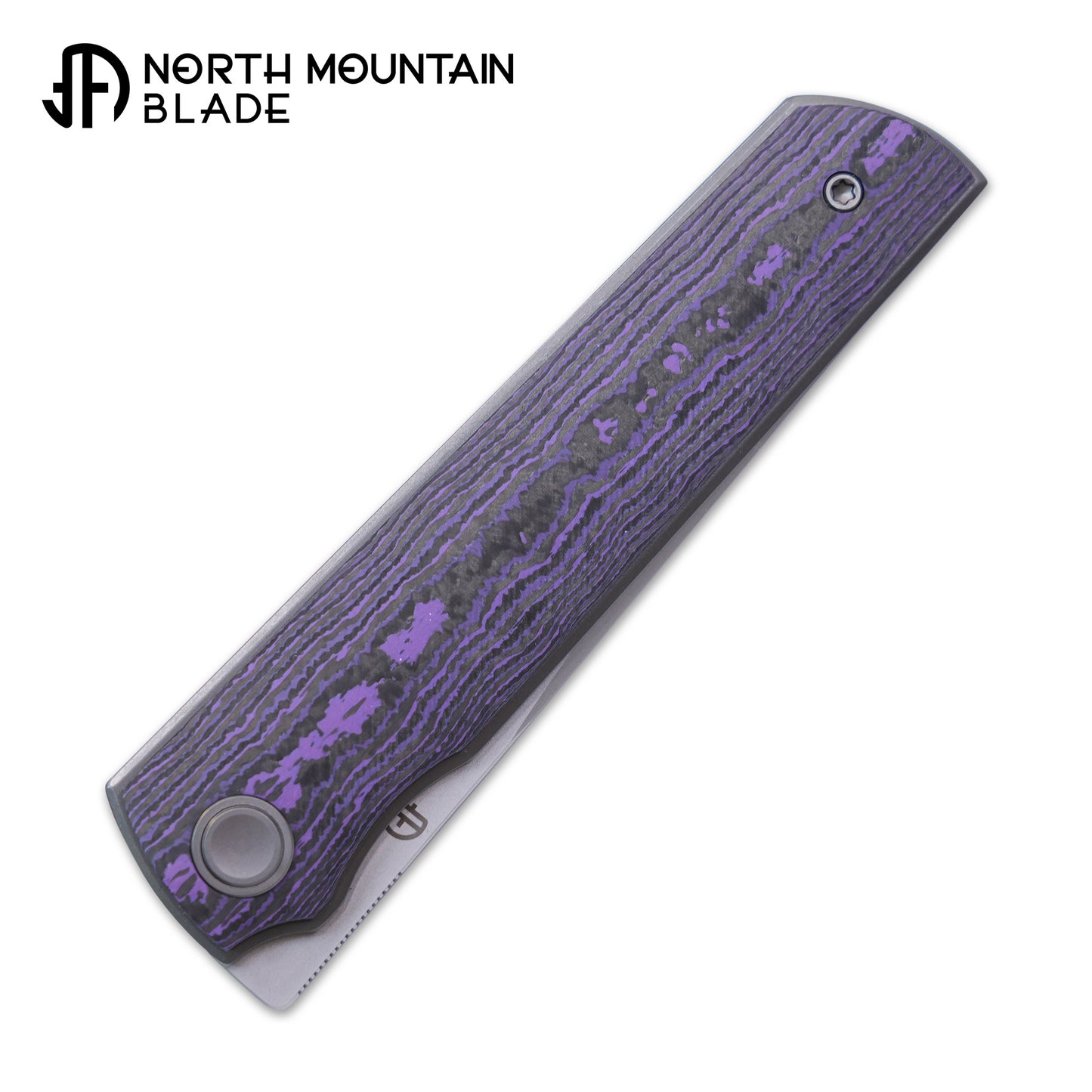 2412-PRCF CHOP 4 Front Flipper Folding Knife, Ceramic Carbon Fiber Handle, SLD San Mai Steel, Japanese-Style Tanto