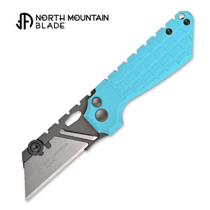 North Mountain Blade The Gripper 2537-BL– Button Lock Utility Knife, Blue