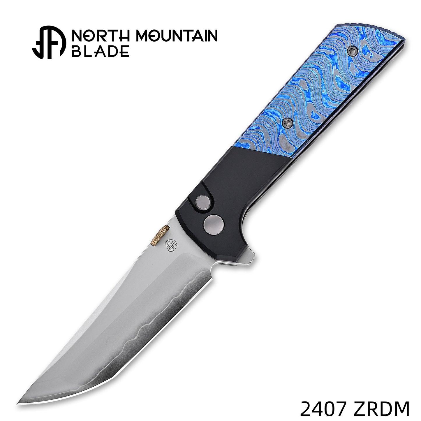 2407-ZRDM Zirconium & Titanium Damascus Edition