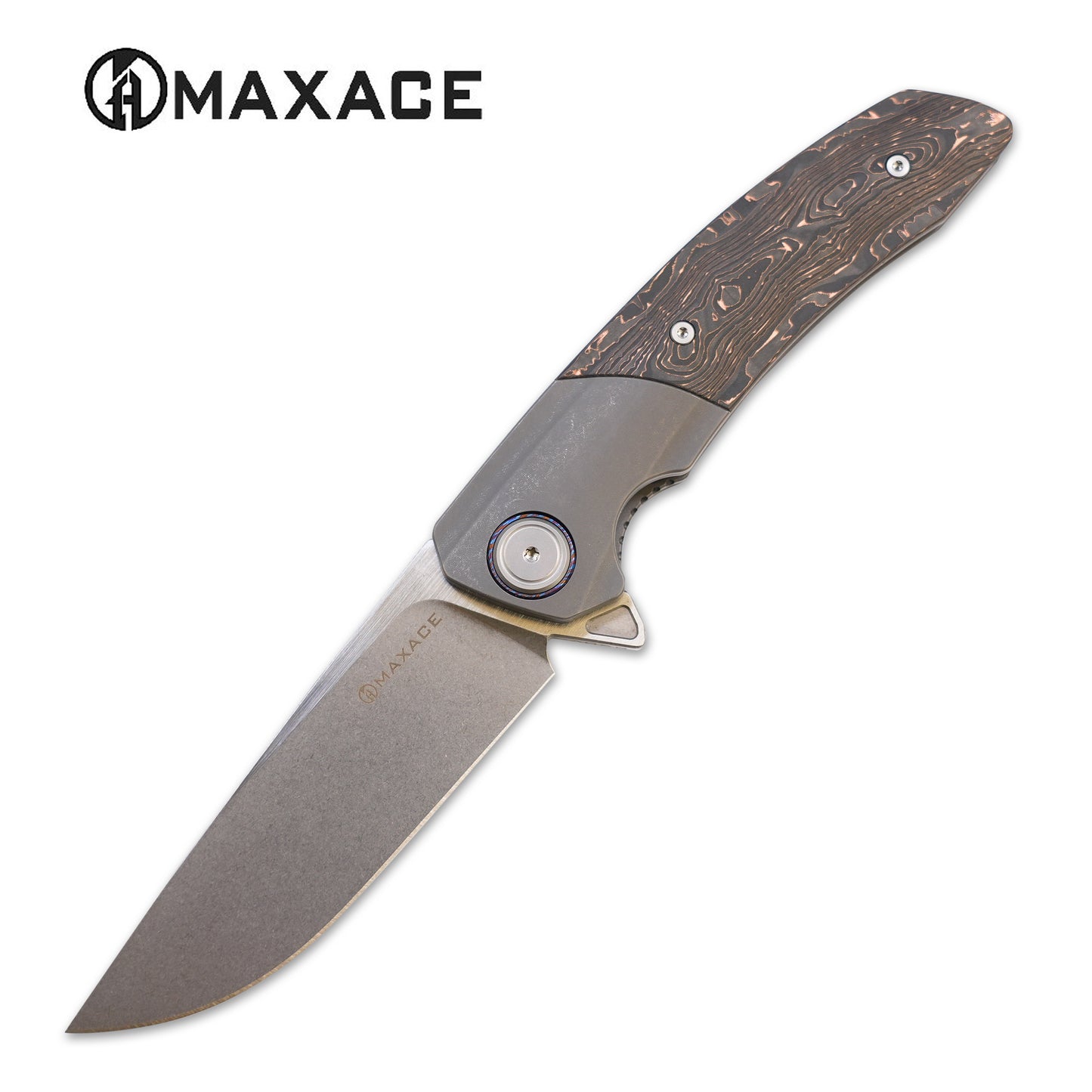 MAXACE MAMBA Stone Wash CF Handle S90V blade