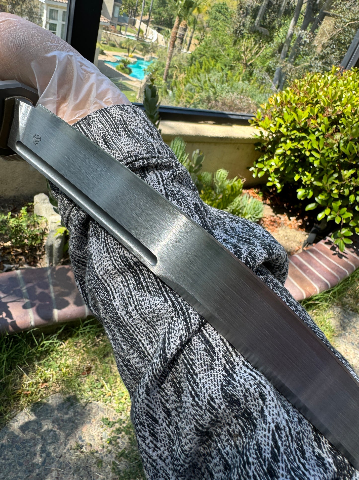 Wakizashi Hoja de North Mountain con acabado satinado, pulida a mano