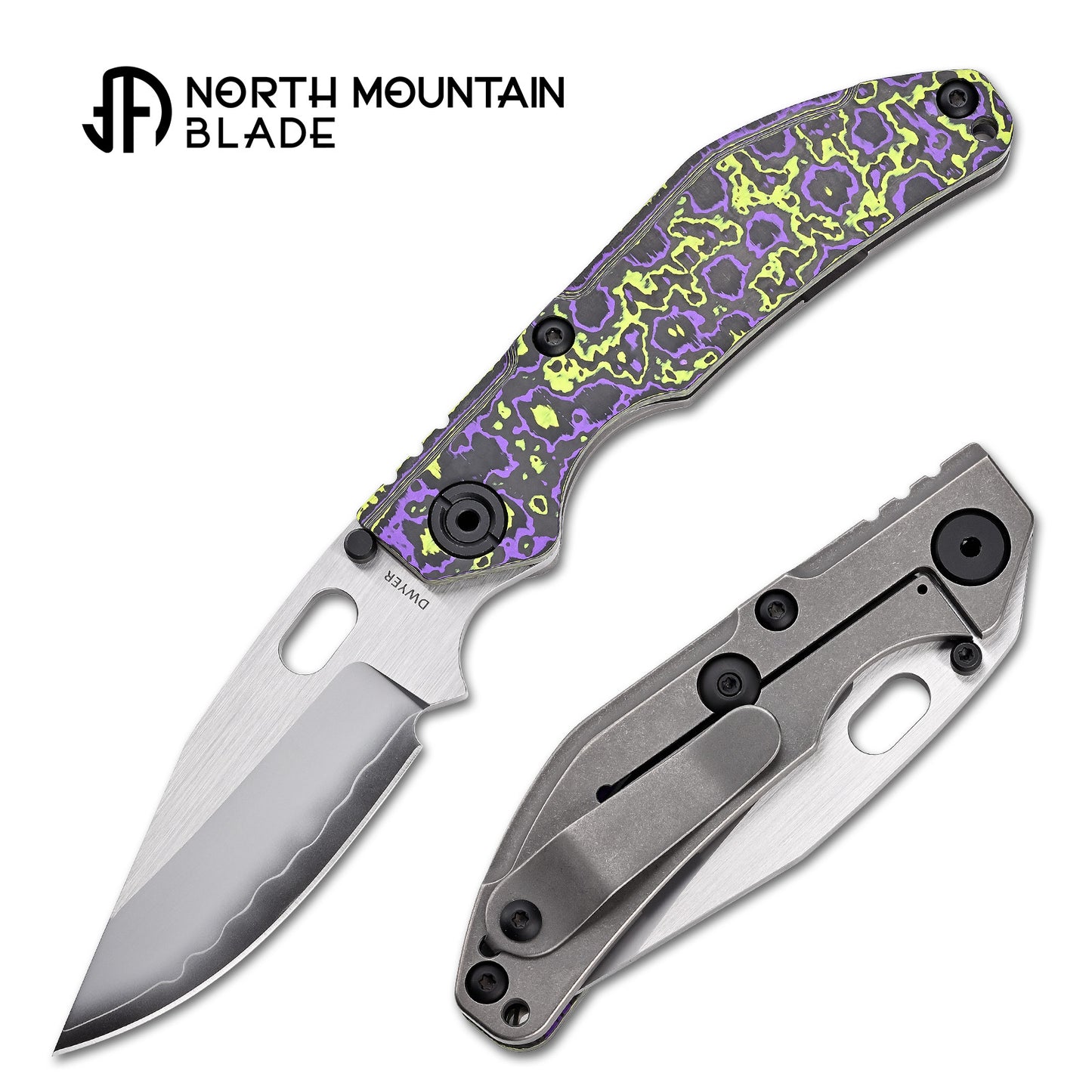 BBNM 2521-PRGR Bowie Joker Purple & Yellow Ceramic Carbon Fiber