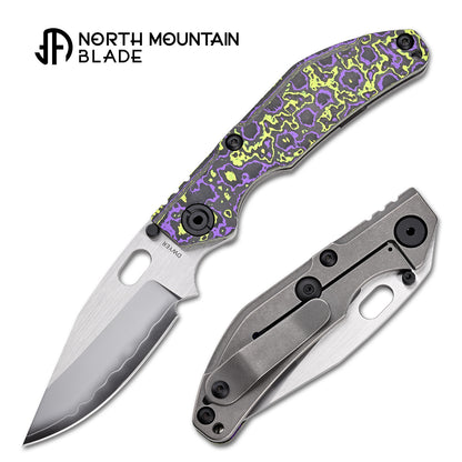 BBNM 2521-PRGR Bowie Joker Purple & Yellow Ceramic Carbon Fiber