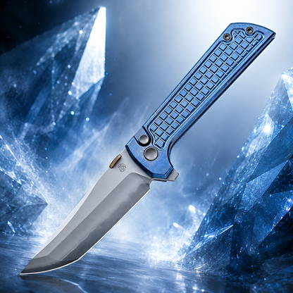 North Mountain Blade Chop 2 Ice Grid Blue Handle Tanto SLD-Magic Blade 2406-ICE-G-BL