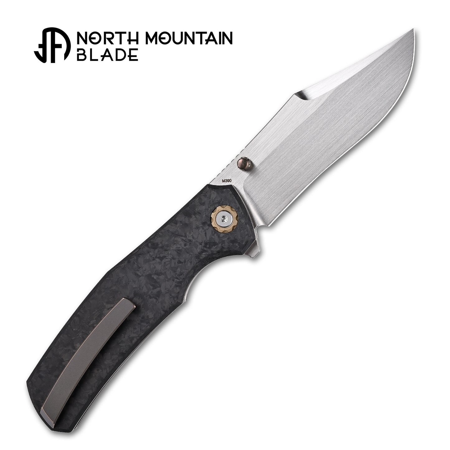 Jellyfish 4th Generation Super Smooth M390 Blade Hand Polished Titanium Frame Carbon Fiber Handle