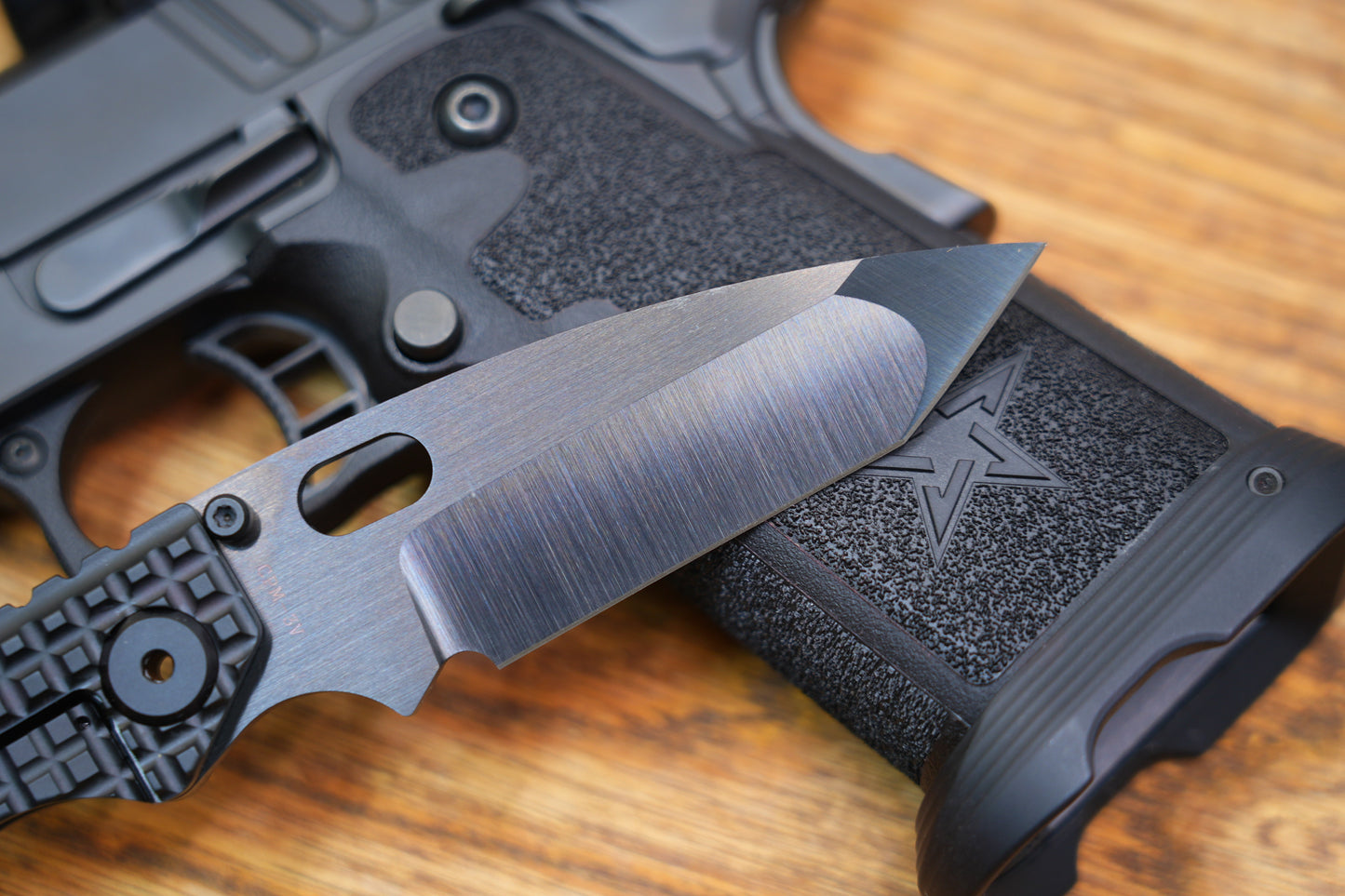 BBNM Tanto CPM-3V DLC Blade Hand-Polished Dwyer Design Shadow Edition