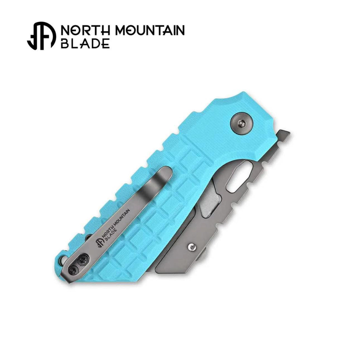 North Mountain Blade The Gripper 2537-BL– Button Lock Utility Knife, Blue