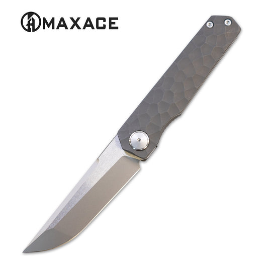 MAXACE BABY RACOON DOG M390 Stone polished titanium alloy