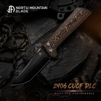 2406-CUCF-DLC Chop2 Copper-inlaid Carbon Fiber New .45-style thumb