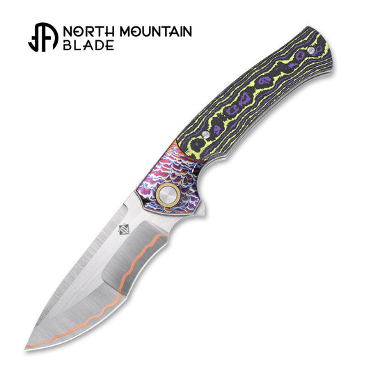 2608-PRGR-5 North Mountain Blade × T.C. Blades Limited Collaboration — "COUYON" Folding Knife