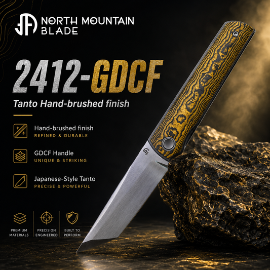 2412-GDCF Tanto Hand-brushed finish