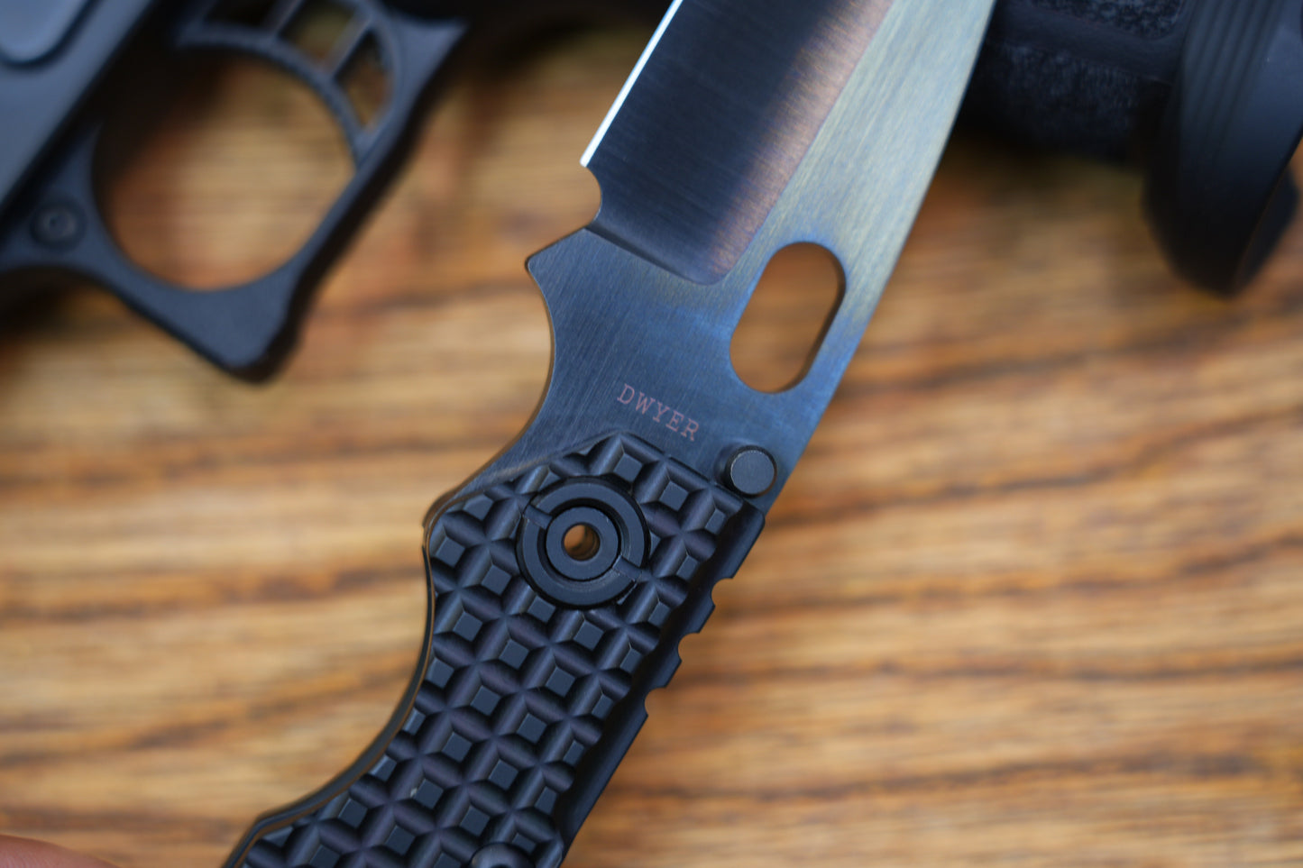 BBNM Tanto CPM-3V DLC Blade Hand-Polished Dwyer Design Shadow Edition