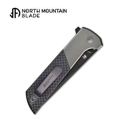 2407-GRCF-DLC Anodized grey aluminum handle  Carbon Fiber