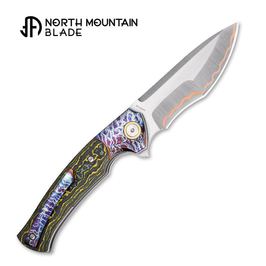 2608-YLGR-5 North Mountain Blade × T.C. Blades Limited Collaboration — "COUYON" Folding Knife