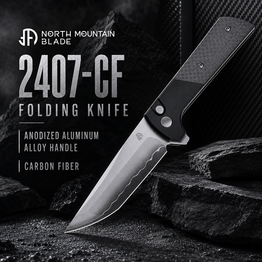 2407-CF Anodized aluminum alloy handle Carbon Fiber