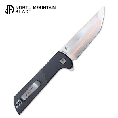 2407-CF-5 Anodized aluminum alloy handle Carbon Fiber Copper blade