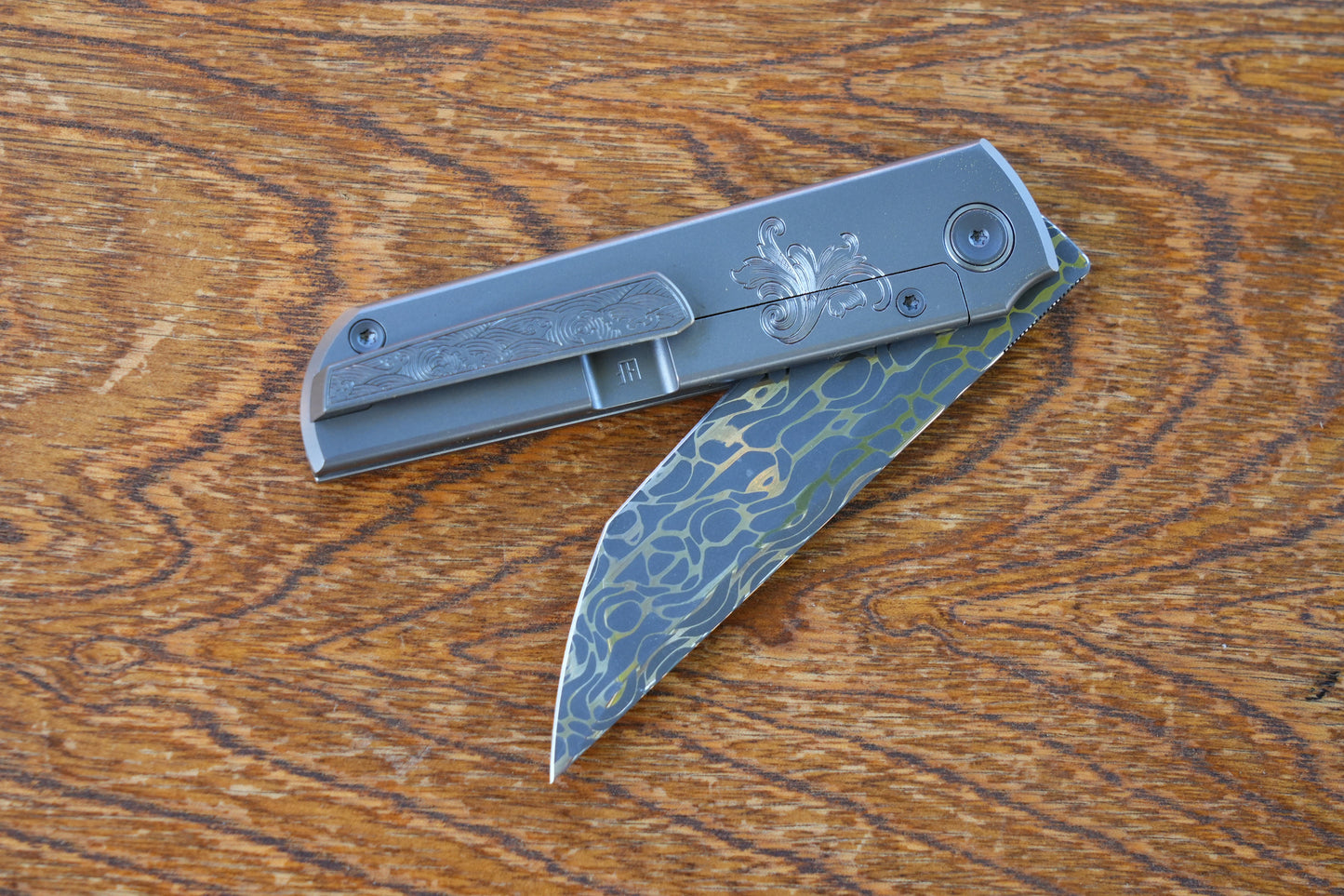 Chop Hand Carved Ti hand Vegas Forg Damascus