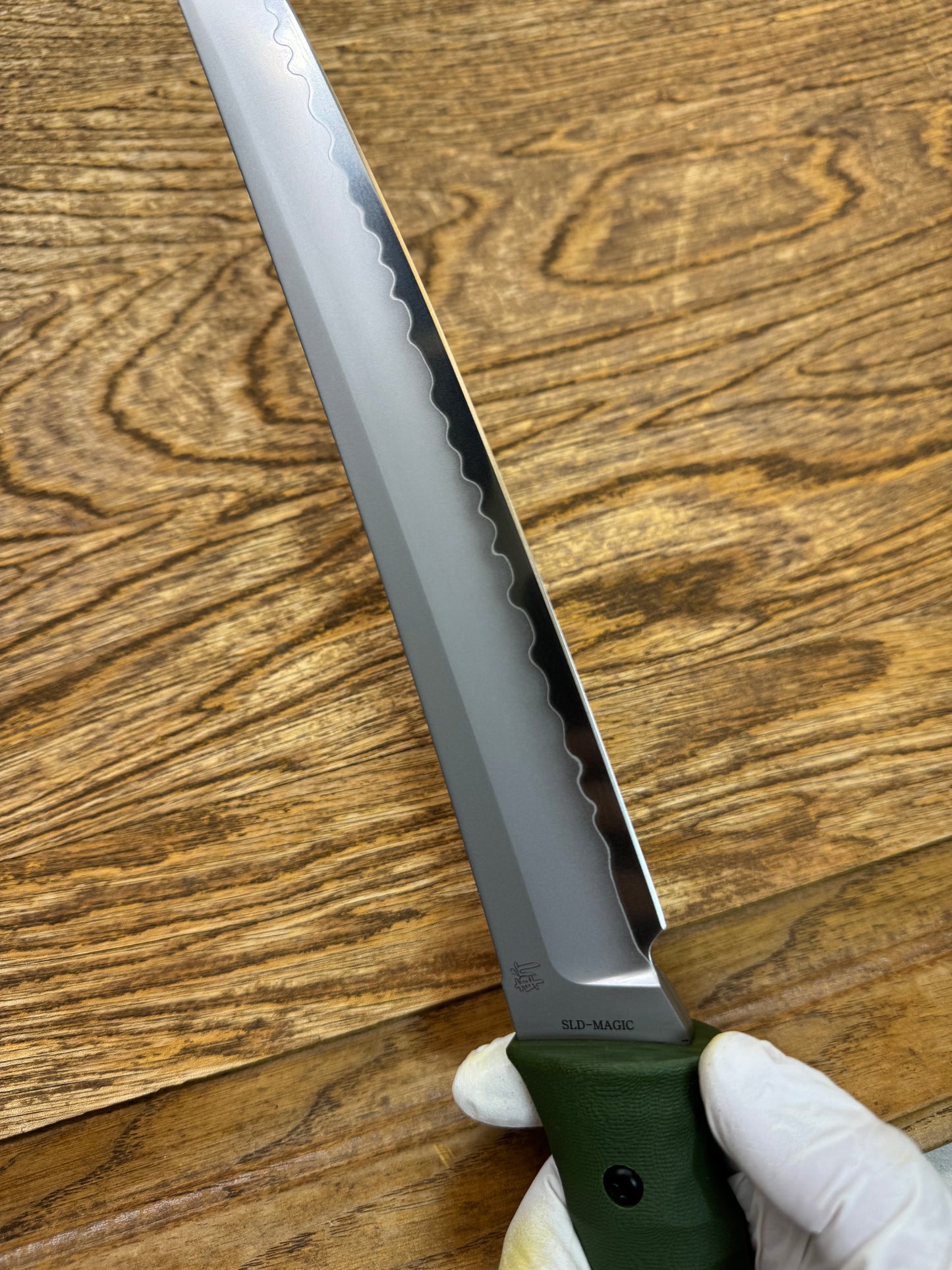 The Chop Plus 15inch Classic Japan Tanto tactical knife SLD-Magic green G10